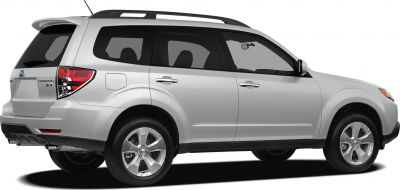 SUV side view with roof rails and rear spoiler