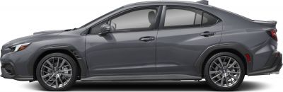 Side view of sporty sedan with alloy wheels