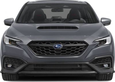 Aggressive front grille with prominent hood scoop