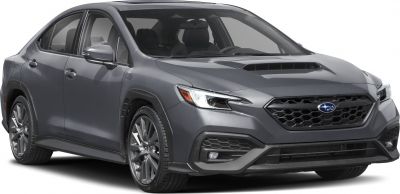 Sport sedan front with hood scoop and hexagonal grille