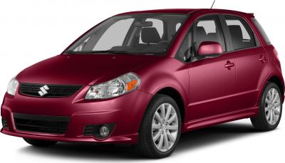 Front-side view of a compact hatchback with alloy wheels and clear headlights