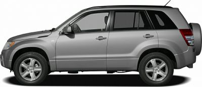 Side profile of silver SUV with V6 badge and alloy wheels