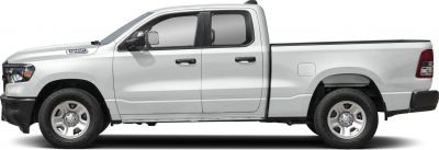 Side profile of facelifted dual cab pickup with visible wheels and bed.