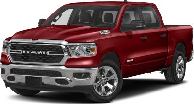 Bold chrome grille and LED headlights on modern crew cab pickup