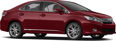 Maroon sedan side view with alloy wheels and chrome trim