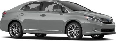 Side profile of hybrid sedan with alloy wheels and aerodynamic door handles