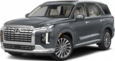 Large bold front grille and distinctive LED headlight design on modern SUV