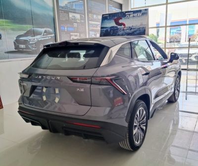 Rear view with sleek LED taillights and modern aerodynamic design