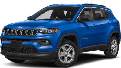 Front side view with grille and alloy wheels of a blue SUV