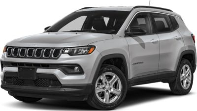 Front view of SUV with distinctive grille and LED headlights