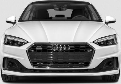 Hexagonal grille and angular LED headlights from front perspective