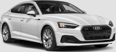 Front fascia with sharp headlights and side profile with alloy wheels
