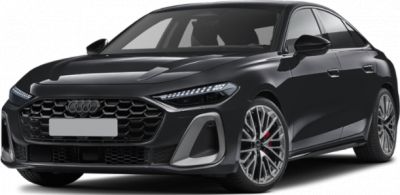 Front and side view with aggressive grille and LED headlights