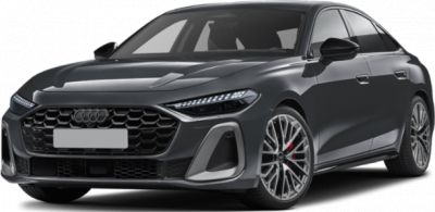 Modern front grille with intricate honeycomb pattern and sleek LED headlights.