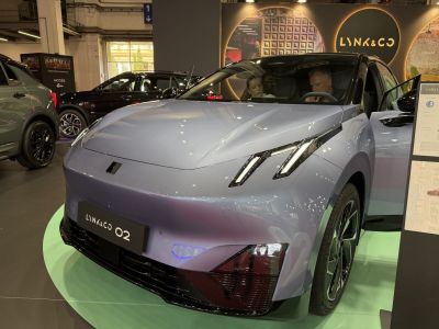 Front fascia with sharp LED headlights and aerodynamic design