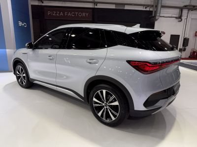 Rear side view of SUV with sharp LED tail lights and alloy wheels
