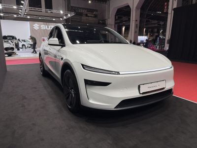 Sleek front design with slim LED headlights and smooth aerodynamic shape