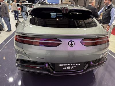Sleek rear design with modern tail lights and aerodynamic shape.