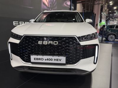 Front grille with diamond pattern and sleek LED headlights.