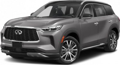 Silver luxury SUV with prominent chrome grille and sleek LED headlights