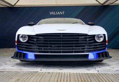 Front view with distinctive grille and round headlights