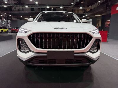 Bold SUV front grille with vertical slats and LED headlights
