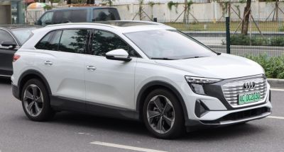 Electric SUV with modern grille and aerodynamic body