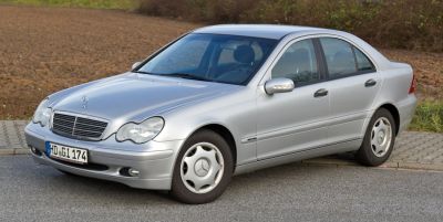 Silver Sedan Front-Side View