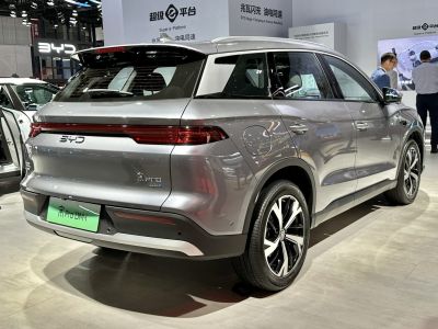Rear and side view with sleek tail lights and alloy wheels
