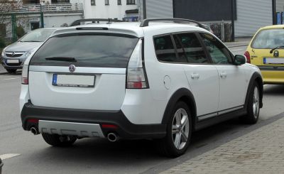 Rear and side view with dual exhaust and roof rails