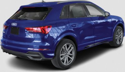 Blue SUV rear and side view with alloy wheels and modern tail lights