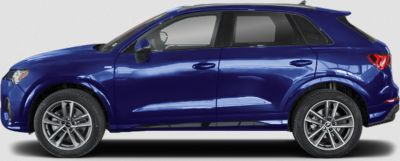 Sleek side profile of blue compact SUV with alloy wheels