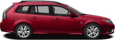 Side profile of sport wagon with alloy wheels and roof rails