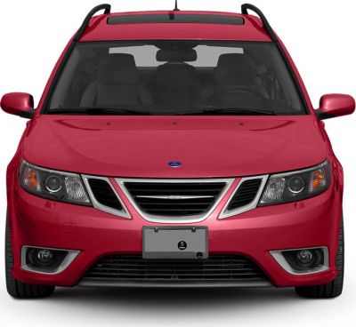Front view with grille, headlights, and fog lights