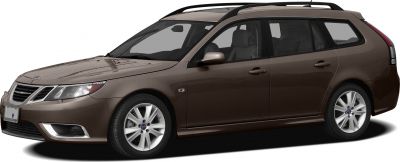 Brown estate wagon with alloy wheels and roof rails