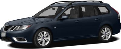 Sleek wagon with distinctive headlights and alloy wheels