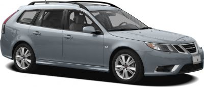 Side view of station wagon with roof rails and alloy wheels