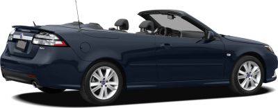 Sleek convertible with open roof and aerodynamic design