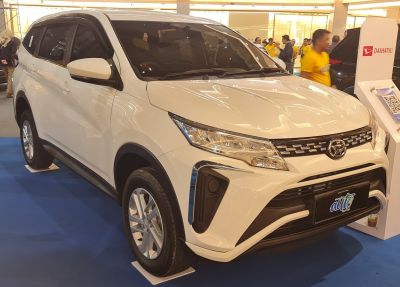 Front view of SUV with modern grille and LED headlights