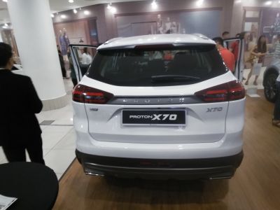 Rear view of SUV with LED tail lights and modern bumper