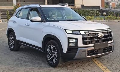 Front grille and sleek LED headlights of a 2024 SUV