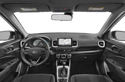 Modern car interior dashboard with digital display and infotainment screen