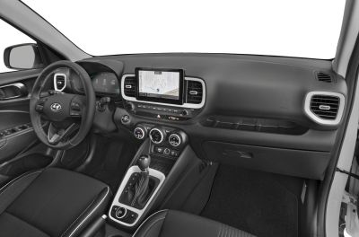 Dashboard with digital instrument cluster and touchscreen infotainment