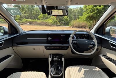 Modern dashboard with digital displays and multifunction steering wheel