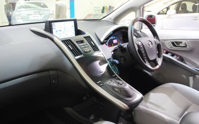 Advanced dashboard and navigation system in modern car interior