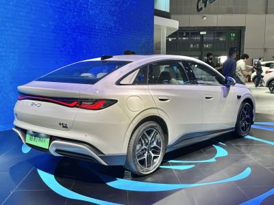 Rear design with LED taillights and sleek aerodynamic side profile.