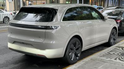 Sleek rear design and taillights of a modern electric SUV