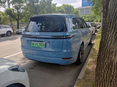 Modern electric SUV rear with sleek taillights and tinted rear window