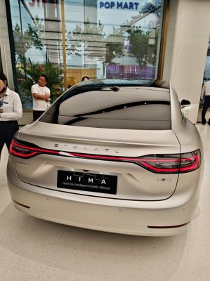 Smooth rear design with seamless LED tail lights and sleek contours