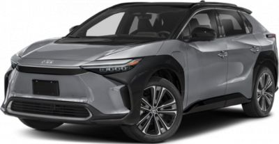 Front and side view of facelifted electric SUV with sleek design